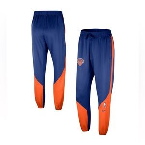Nike New York Knicks NBA Pregame Warmup Button Sweatpants Blue Men Size XXL Tall